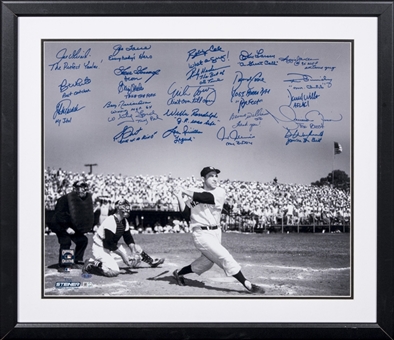 Yogi Berra Multi-Signed Tribute Framed Photograph with 23 Signatures Including Larsen, Jackson & Rivera LE 3/50 (MLB Auth & Steiner)